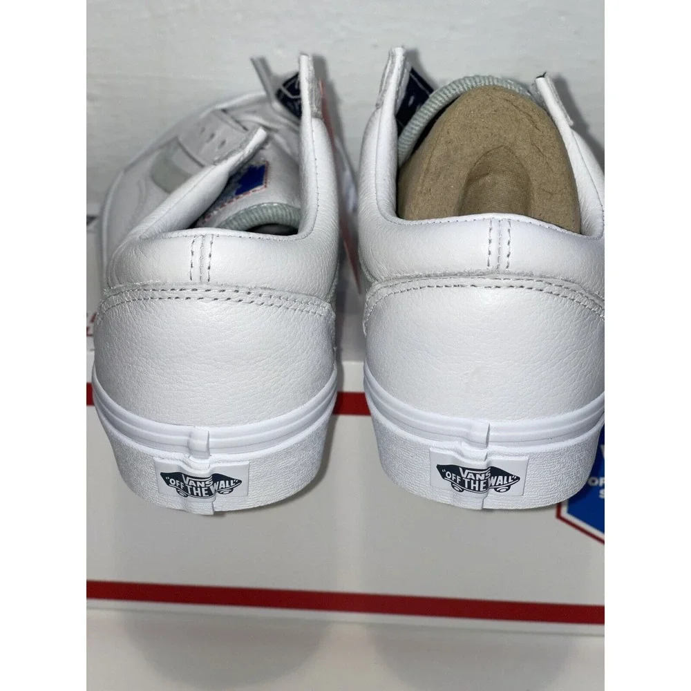 Vans Sneakers Old Skool USPS Denim White Leather Women's Size 5 New‎